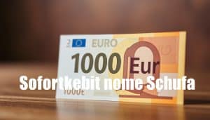 1000 Euro Sofortkredit ohne Schufa