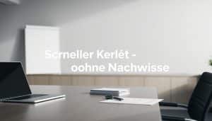 Kredit schnell ohne Nachweise